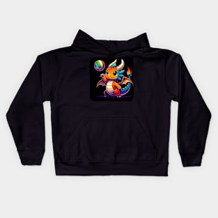 Rufie the Dragon - Volleyball #4 Kids Hoodie